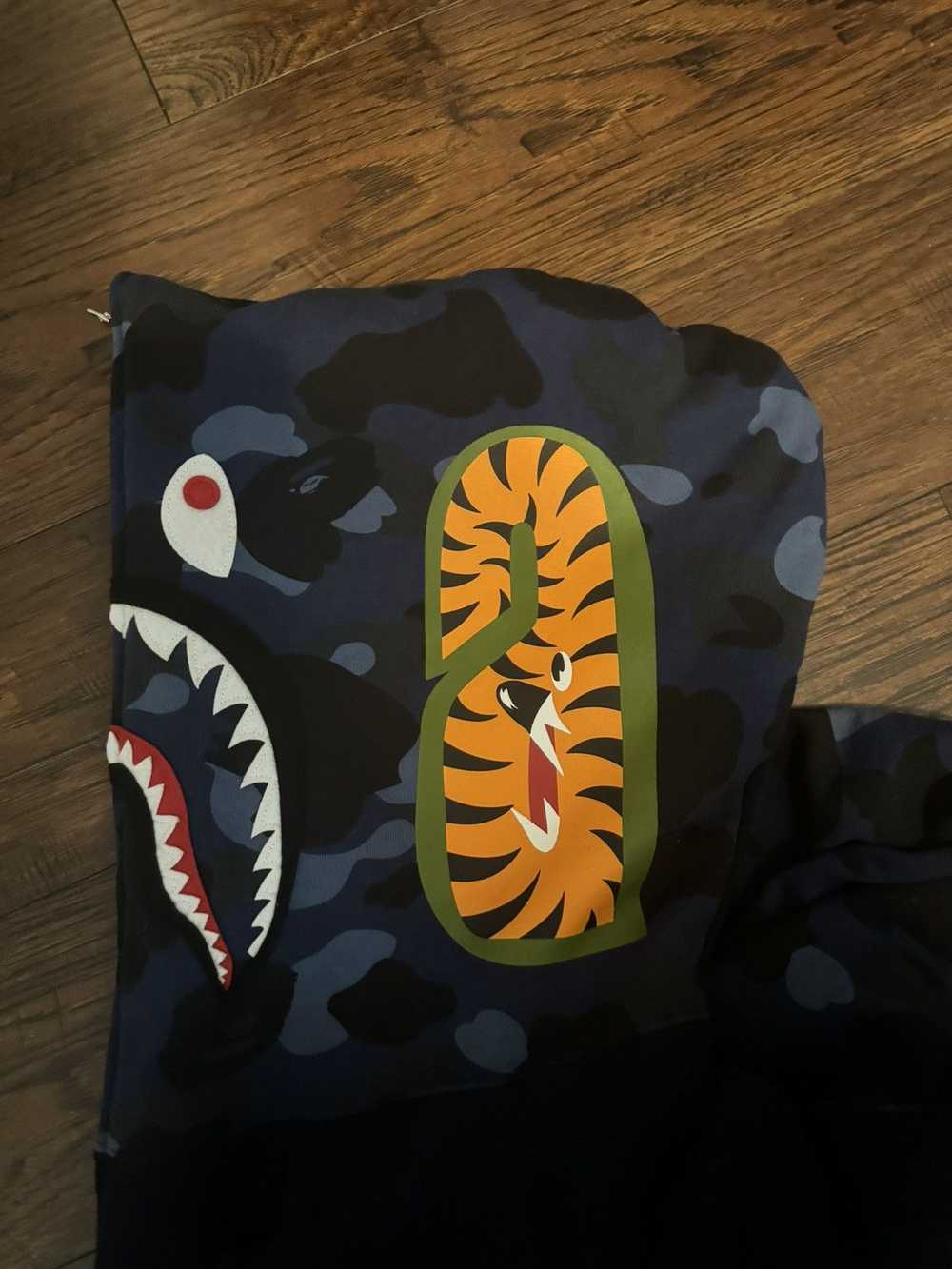 Bape Bape Blue Shark Full Zip Hoodie - image 5