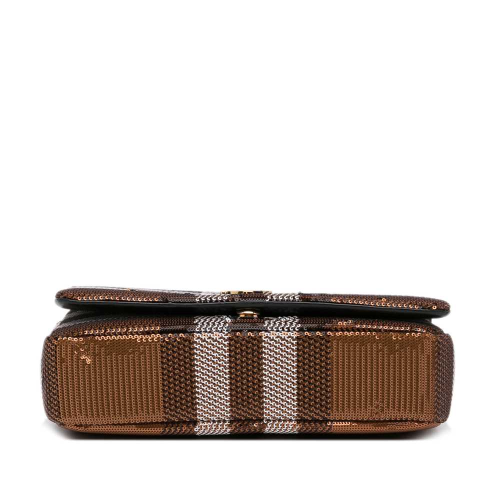 Brown Burberry Small Sequin Check Lola Satchel - image 5