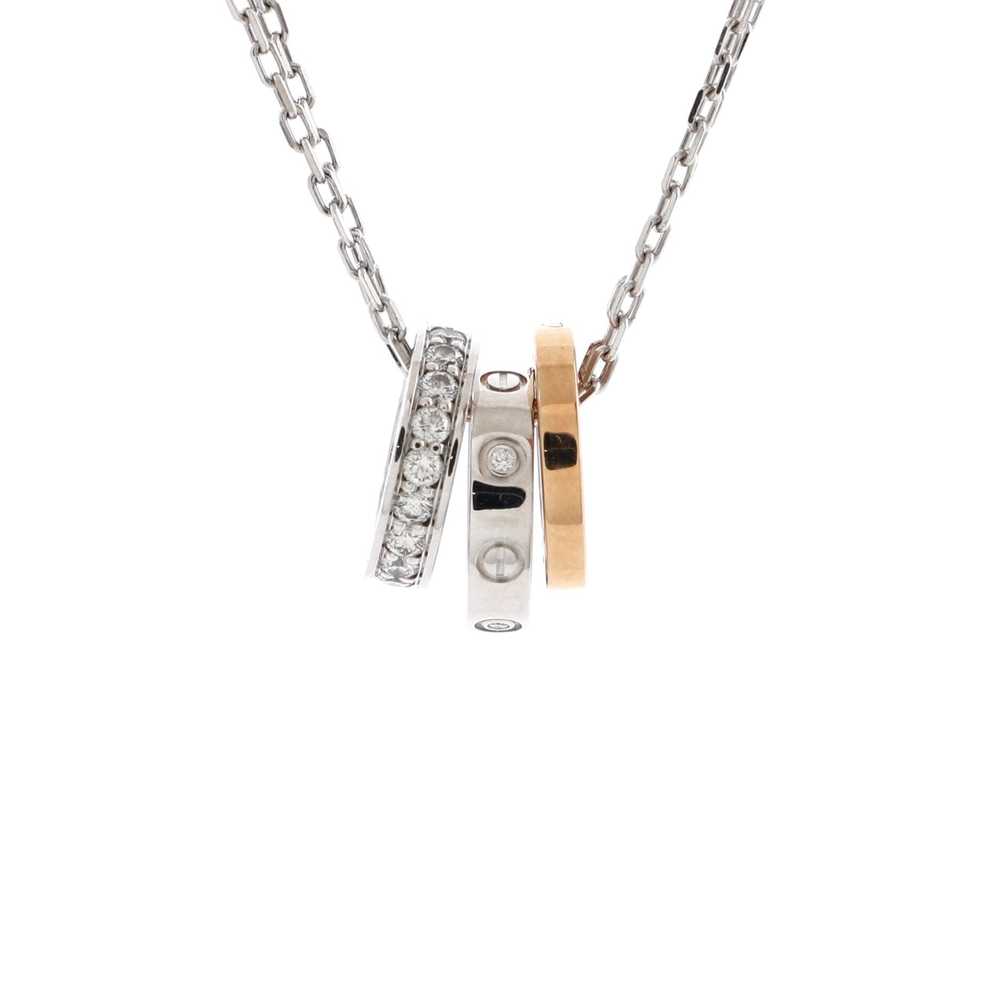 Cartier Love 3 Ring Pendant Necklace - image 1