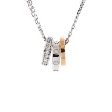 Cartier Love 3 Ring Pendant Necklace - image 1