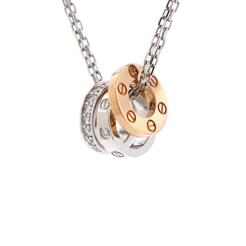 Cartier Love 3 Ring Pendant Necklace - image 3