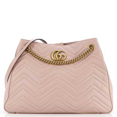 GUCCI GG Marmont Chain Shoulder Bag Matelasse Lea… - image 1