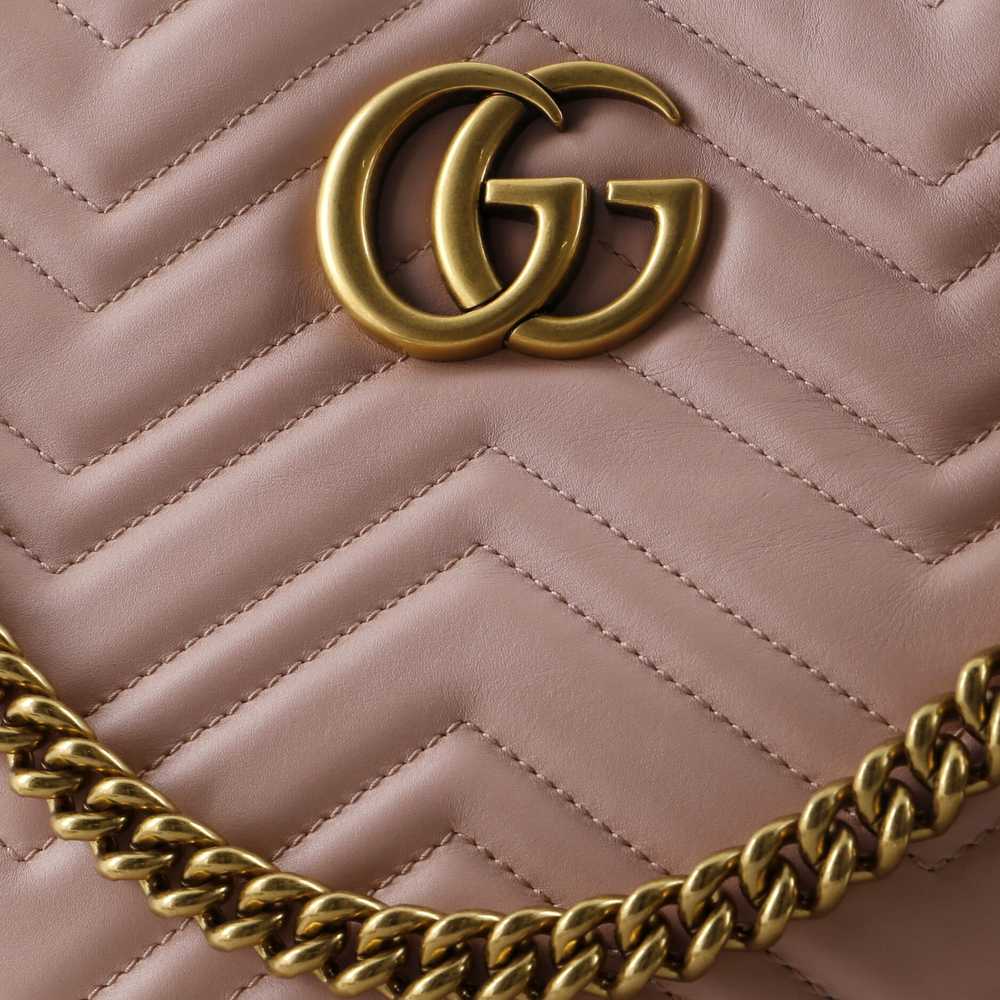 GUCCI GG Marmont Chain Shoulder Bag Matelasse Lea… - image 7