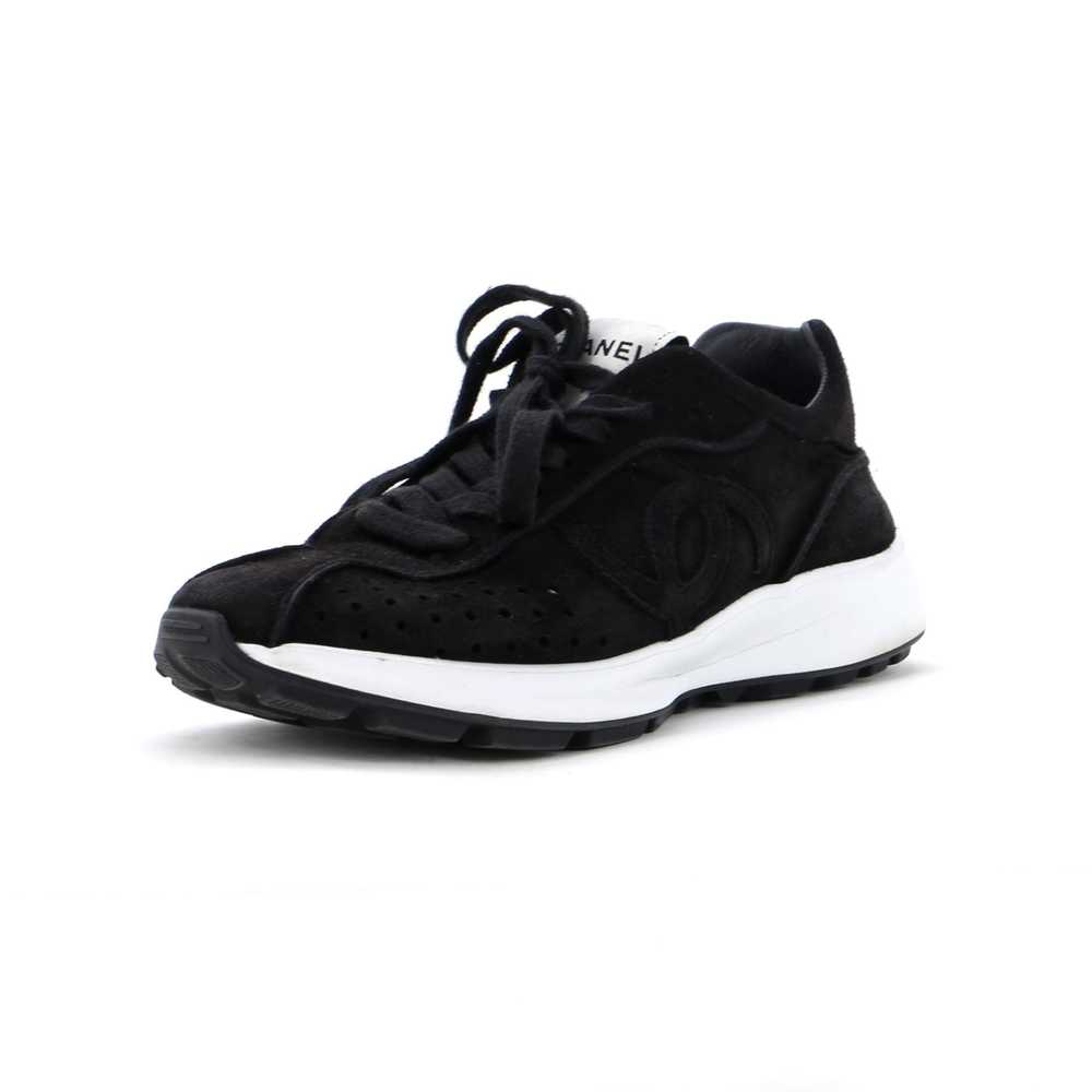 CHANEL Women's CC Low-Top Sneakers Suede - image 1