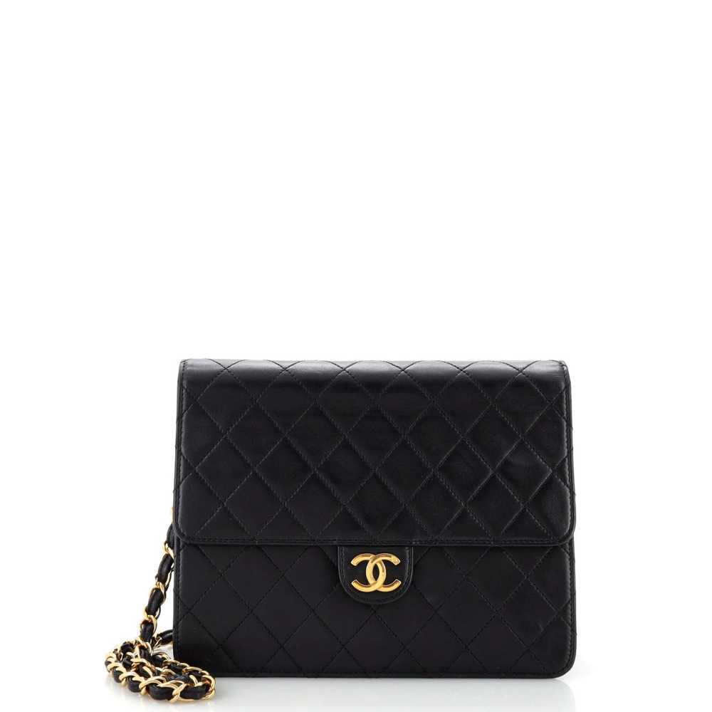 CHANEL Vintage Clutch with Chain Quilted Leather … - image 1