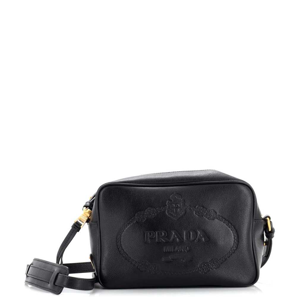 PRADA Logo Camera Bag Embossed Leather Small - image 1