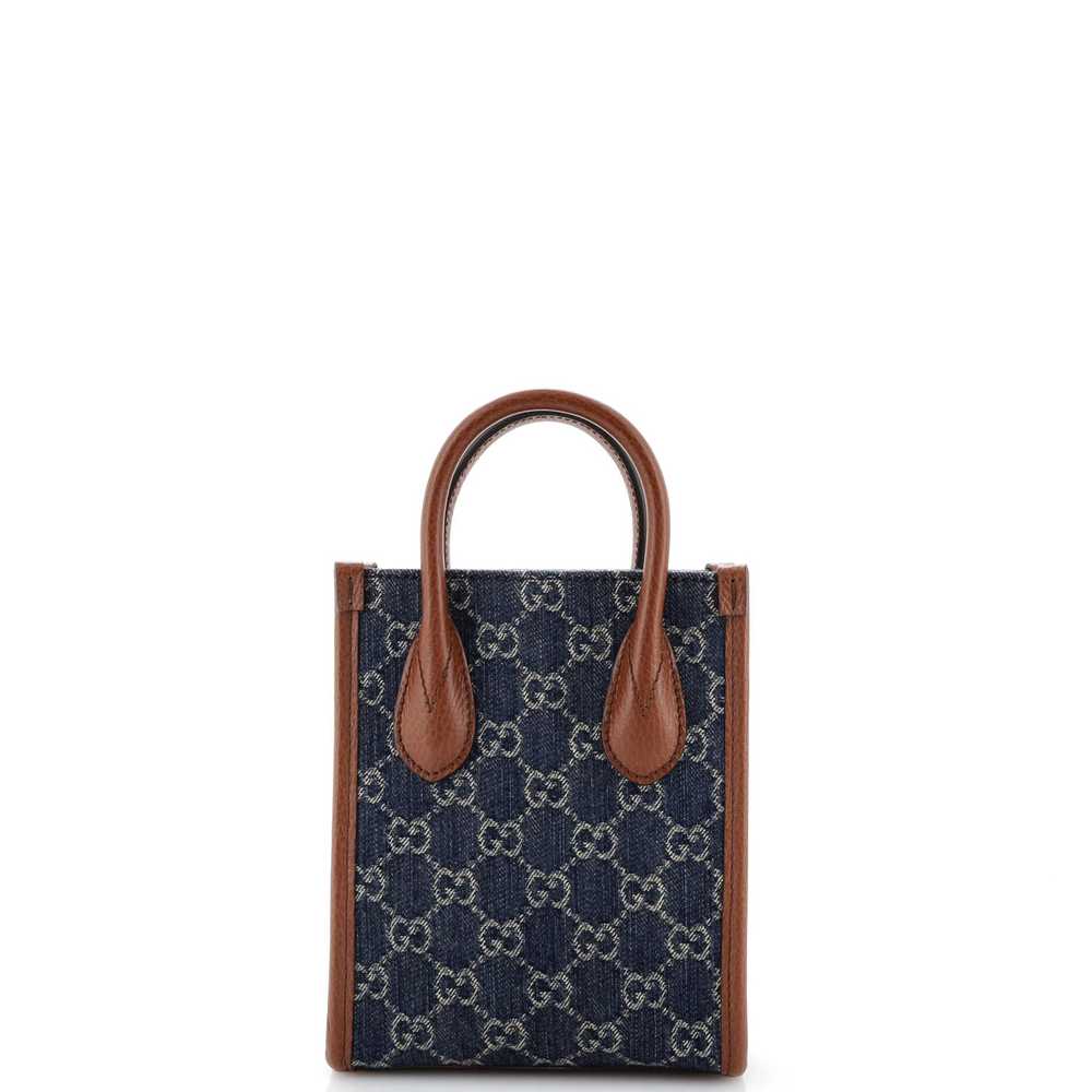 GUCCI Interlocking G Patch Tote GG Denim Mini - image 3