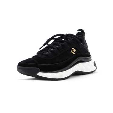 CHANEL Women's CC Cap Toe Logo Sneakers Suede and… - image 1