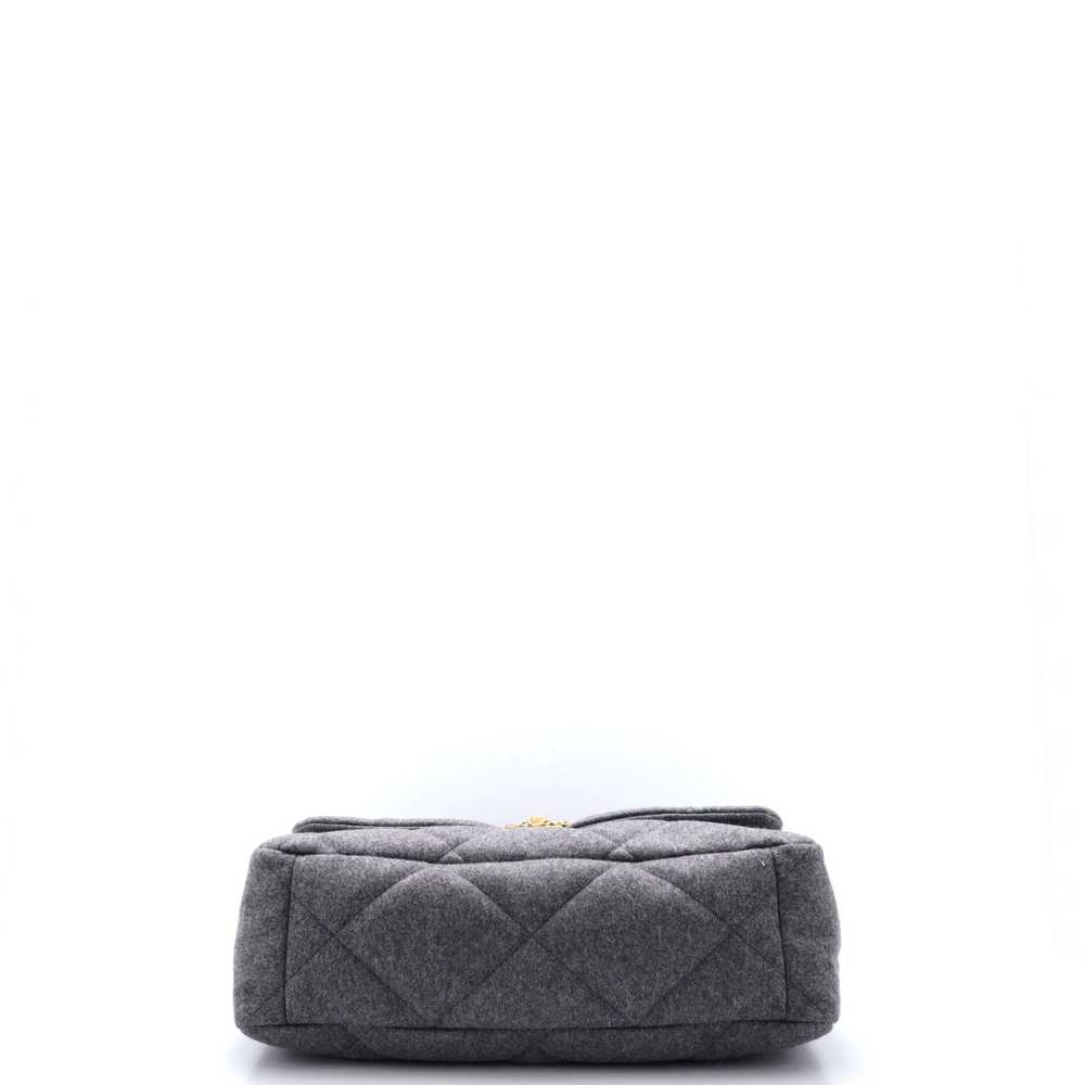 CHANEL 19 Flap Bag Quilted Wool Maxi - image 5