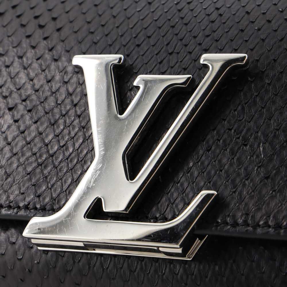 Louis Vuitton Chain Louise Clutch Python GM - image 6