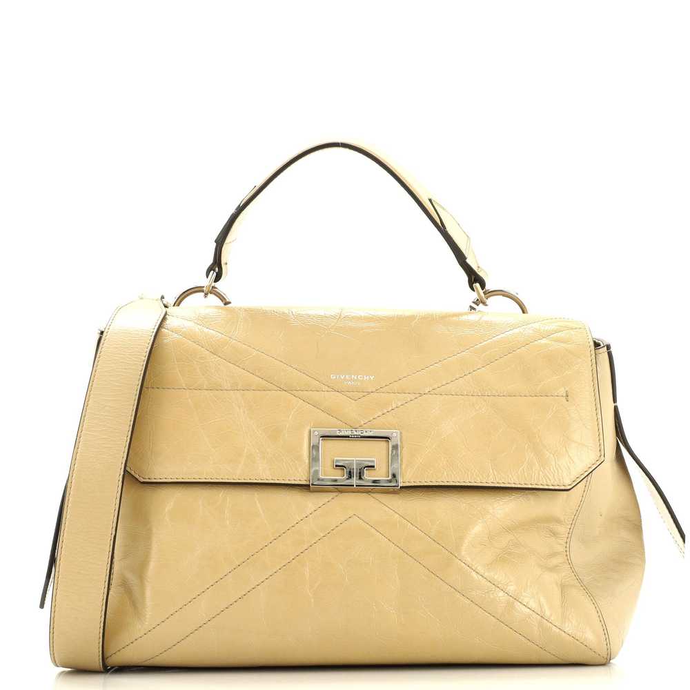 GIVENCHY ID Flap Bag Crinkled Glazed Leather Medi… - image 1