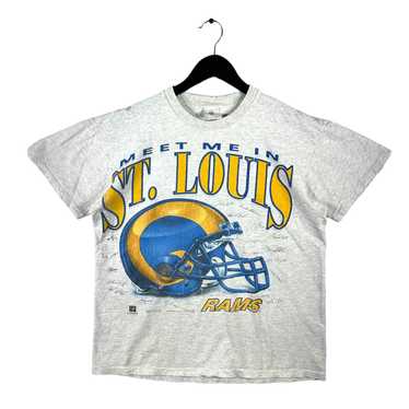 Delta Vintage Saint Louis Rams Helmet Tee 90s - image 1