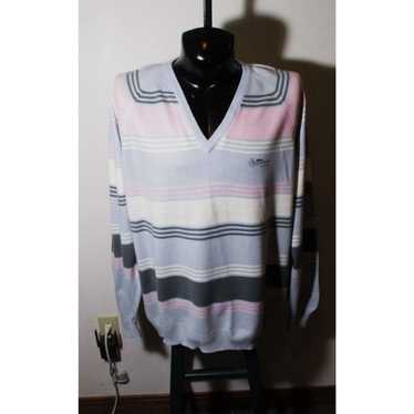 Vintage Men's LA MODE Blue Pink Super Soft "Cashm… - image 1