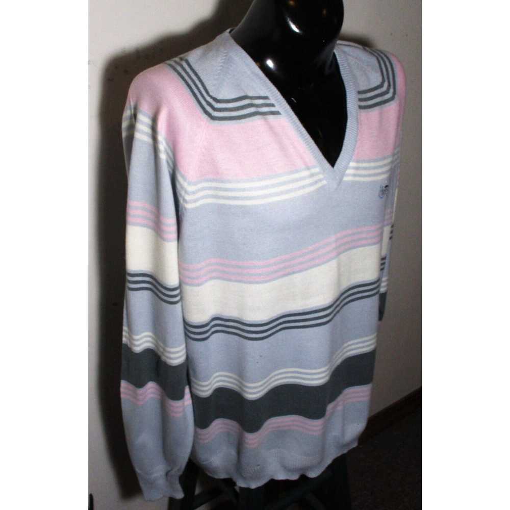 Vintage Men's LA MODE Blue Pink Super Soft "Cashm… - image 3