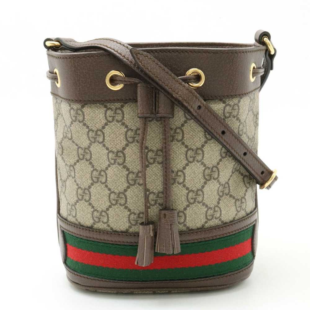 Gucci GUCCI Ophidia GG Supreme Bucket Bag Web Lin… - image 1