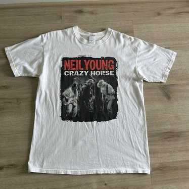 Vintage 2001 Neil Young Crazy Horse T-Shirt Eurotour … - Gem