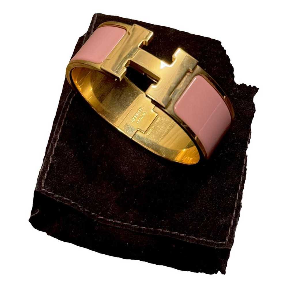 Hermès Clic Clac H pink gold bracelet - image 1