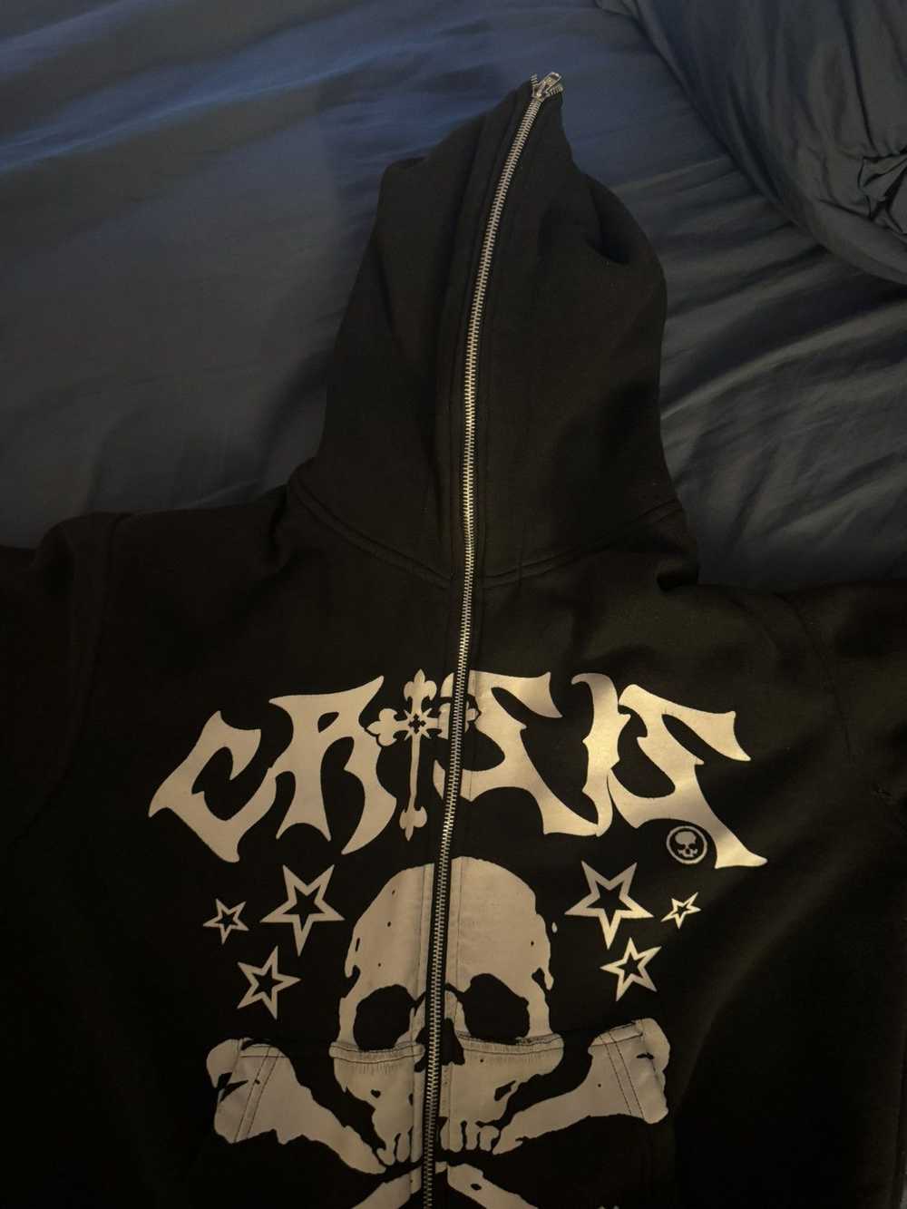 Streetwear Crisis Skull Full Zip Up - image 3