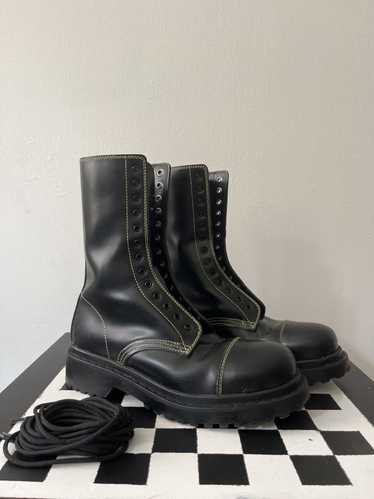 Balenciaga Matt black smooth calf combat boots