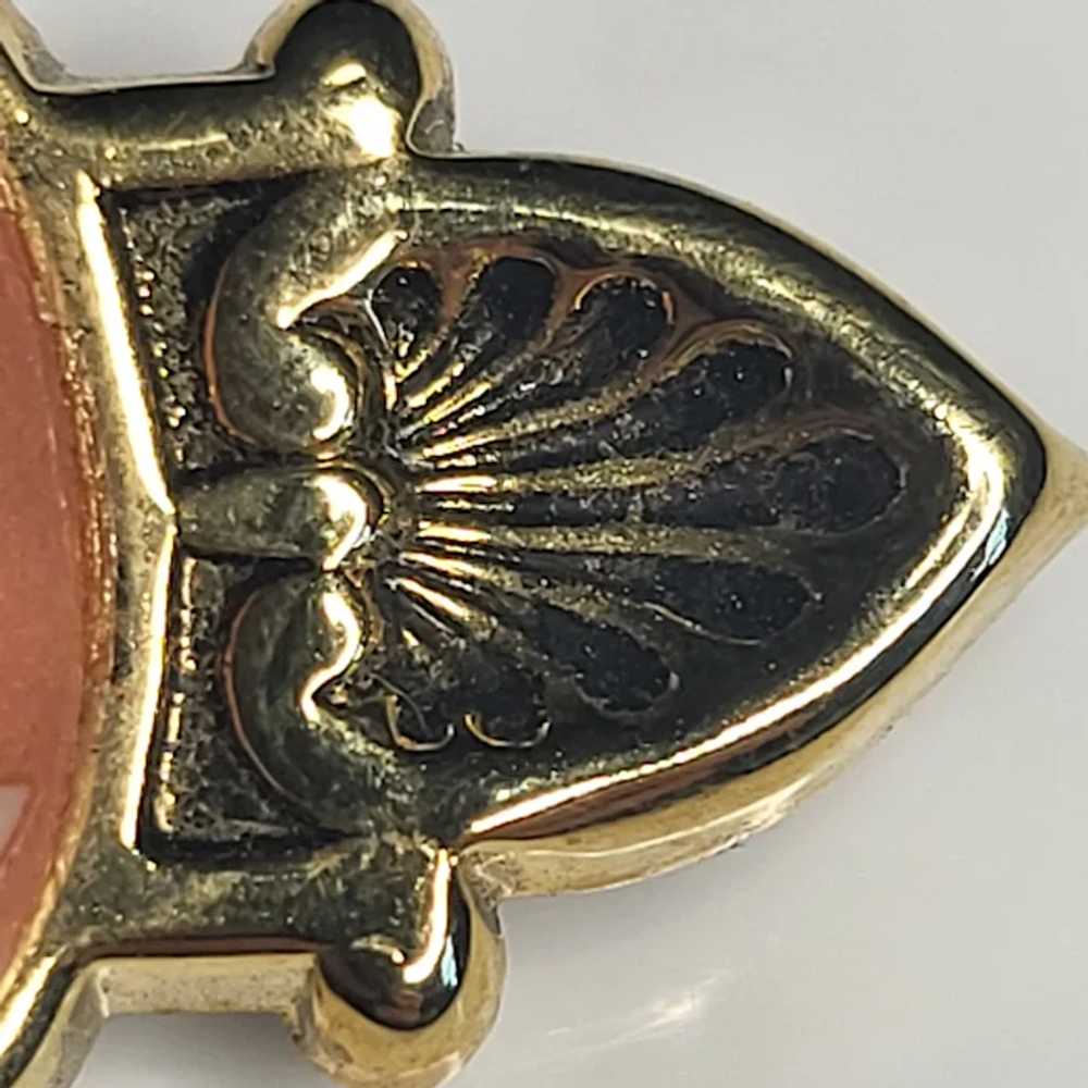 Vintage Ornate Winged Cameo Brooch/Pin - image 4