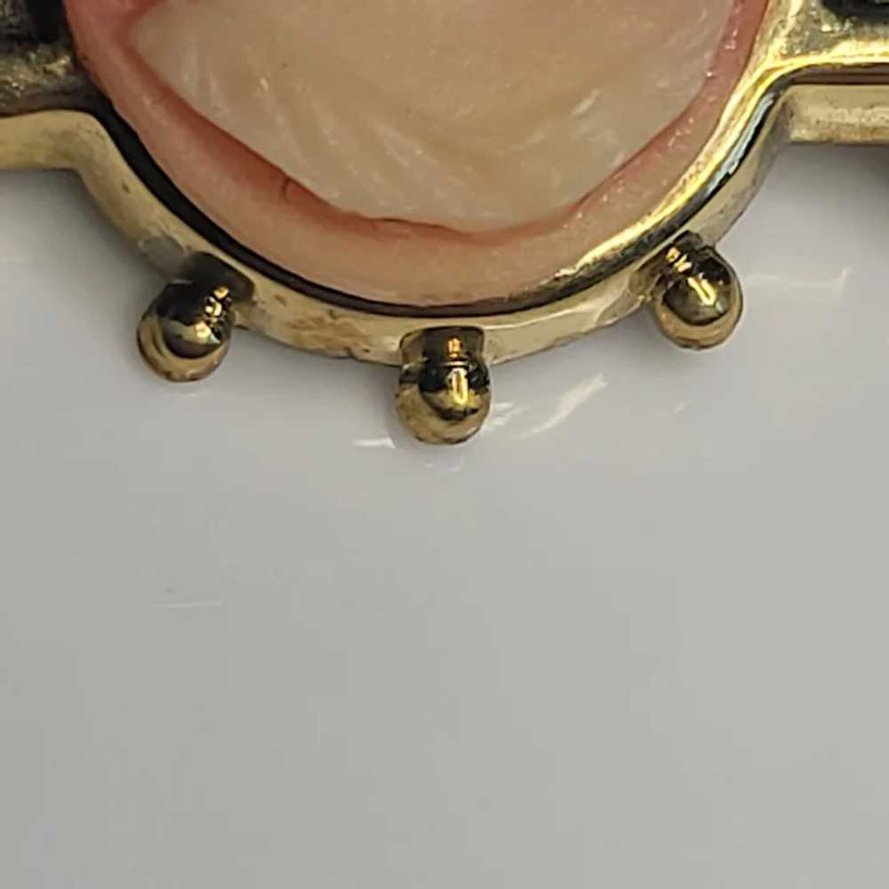 Vintage Ornate Winged Cameo Brooch/Pin - image 5