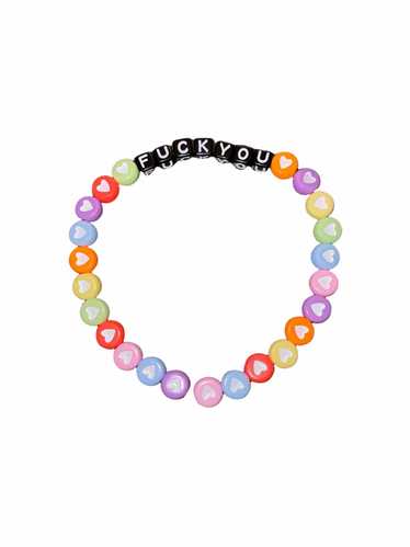 Bead Bracelet × Jewelry Multicolor Heart Fuck You 