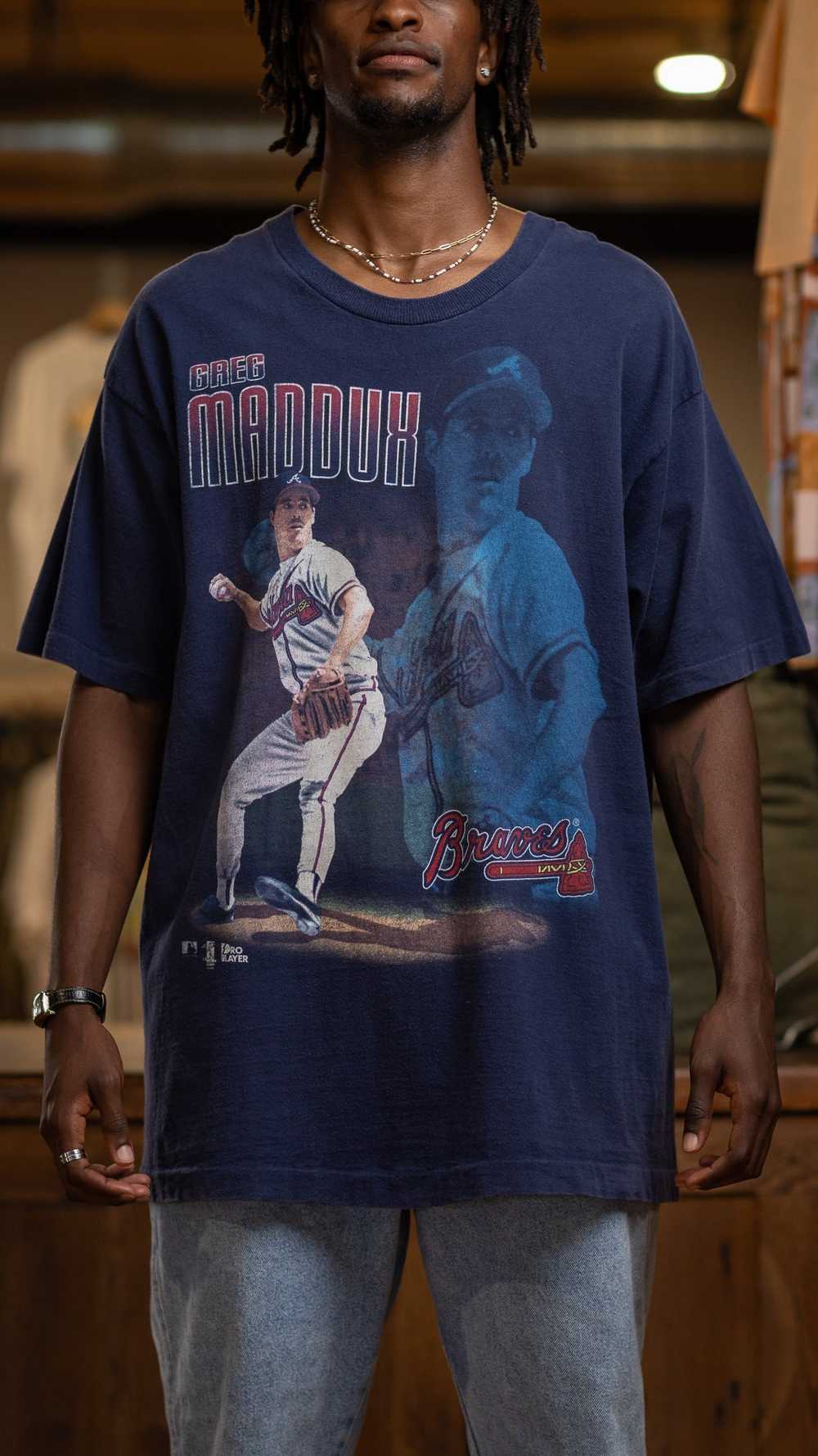 XL 1995 Atlanta Braves Greg Maddux T-shirt - image 3