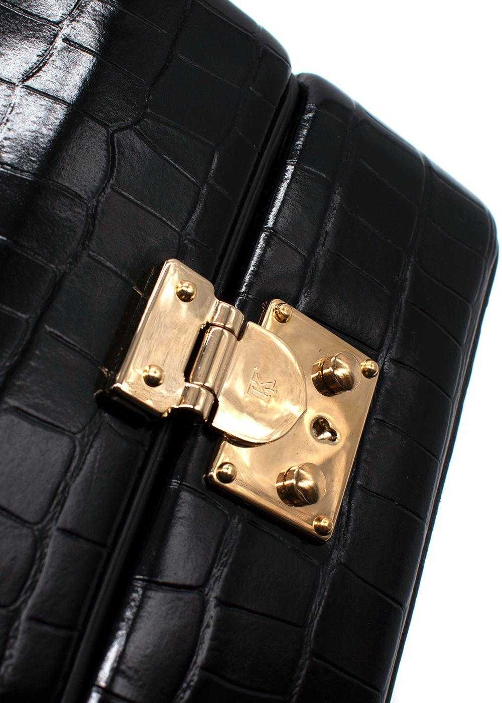 Managed by hewi Tanner Krolle Black Croc Embossed… - image 11