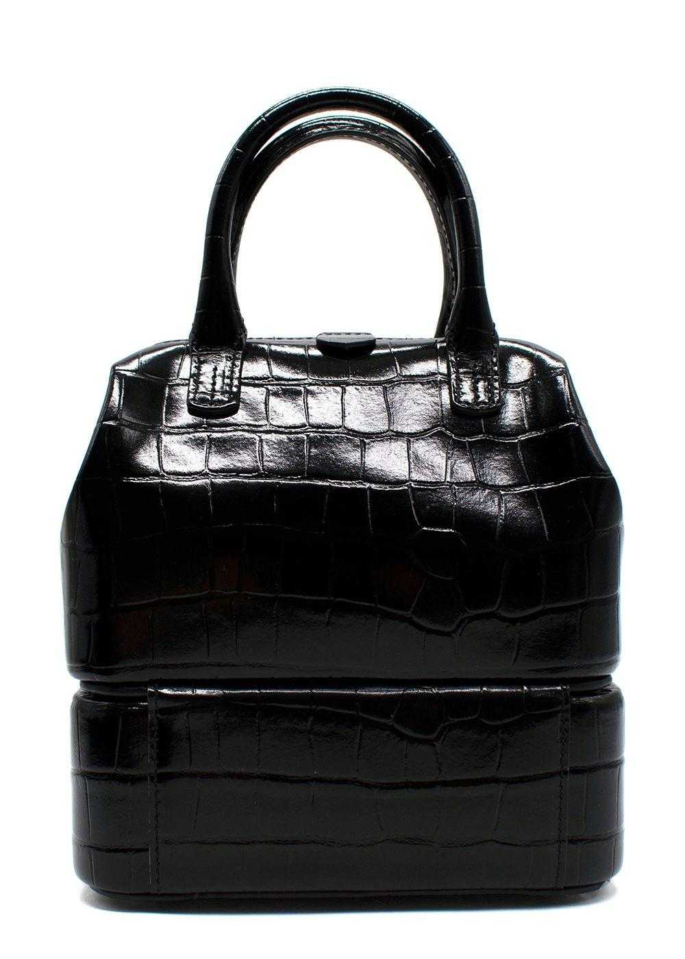 Managed by hewi Tanner Krolle Black Croc Embossed… - image 2