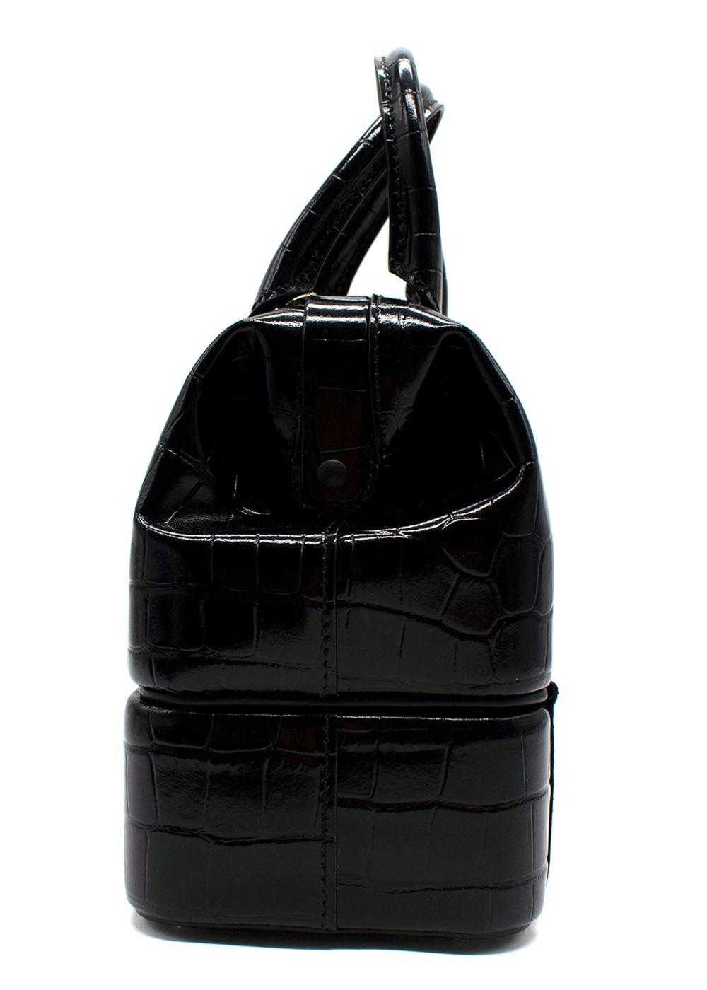 Managed by hewi Tanner Krolle Black Croc Embossed… - image 6