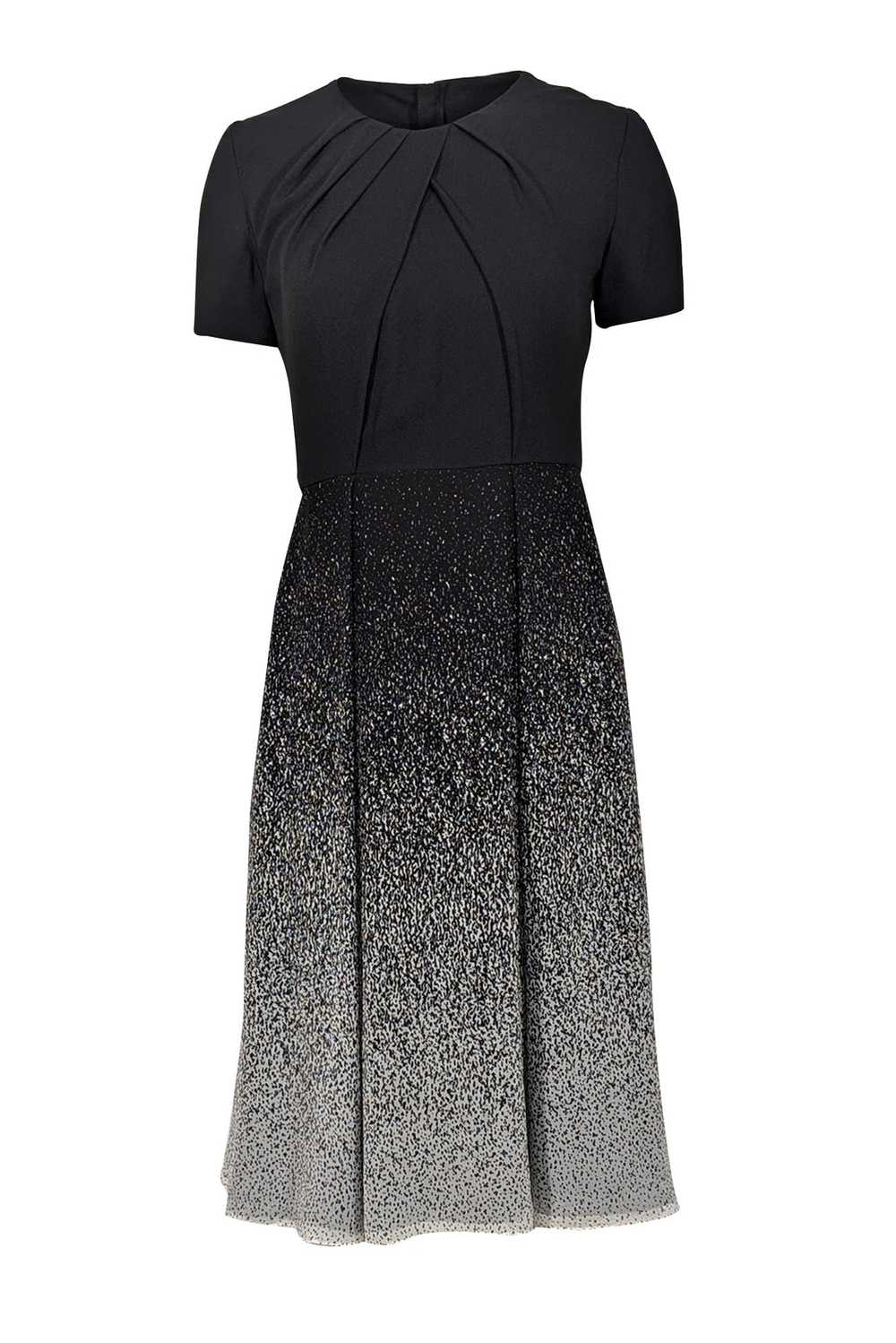 Jason Wu - Black & Light Grey Short Sleeve Midi D… - image 1