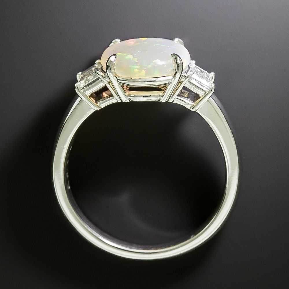 Estate Opal And Diamond Ring - image 3