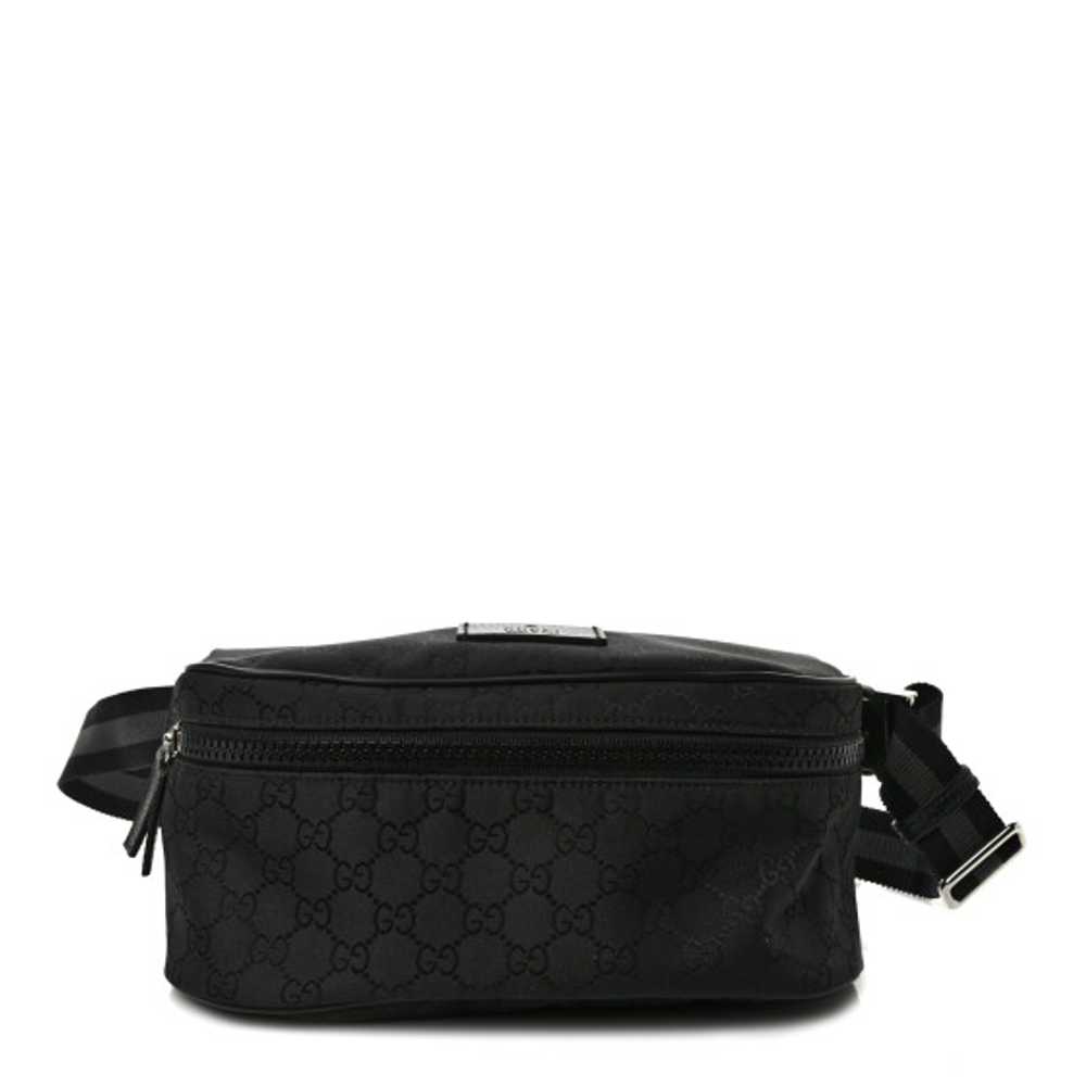 GUCCI Nylon Monogram Fanny Pack Belt Bag Black - image 1