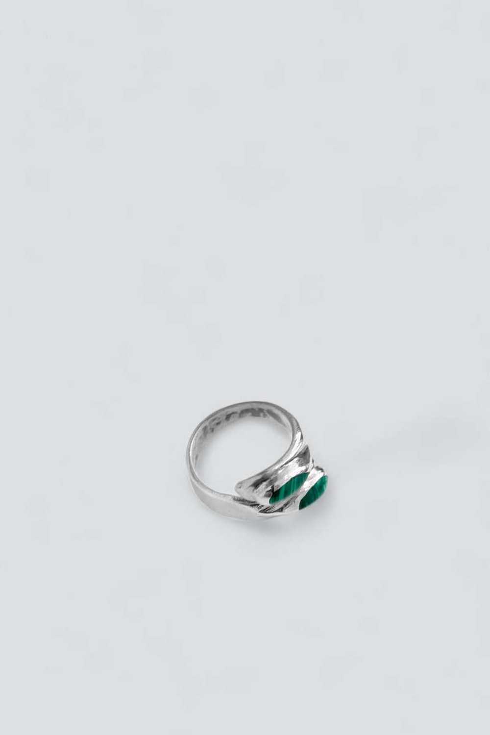 Wrap Ring - Sterling Silver/Malachite - image 1