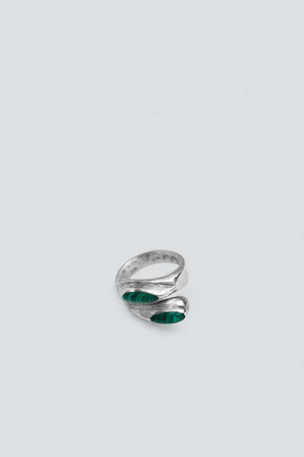 Wrap Ring - Sterling Silver/Malachite - image 2