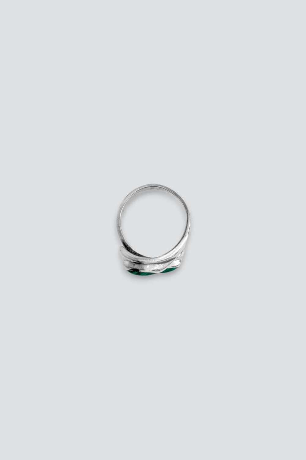 Wrap Ring - Sterling Silver/Malachite - image 3