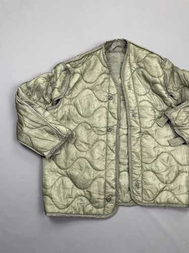 QUILTED MILITARY LINER SAGE GREEN JACKET OPEN ARMP