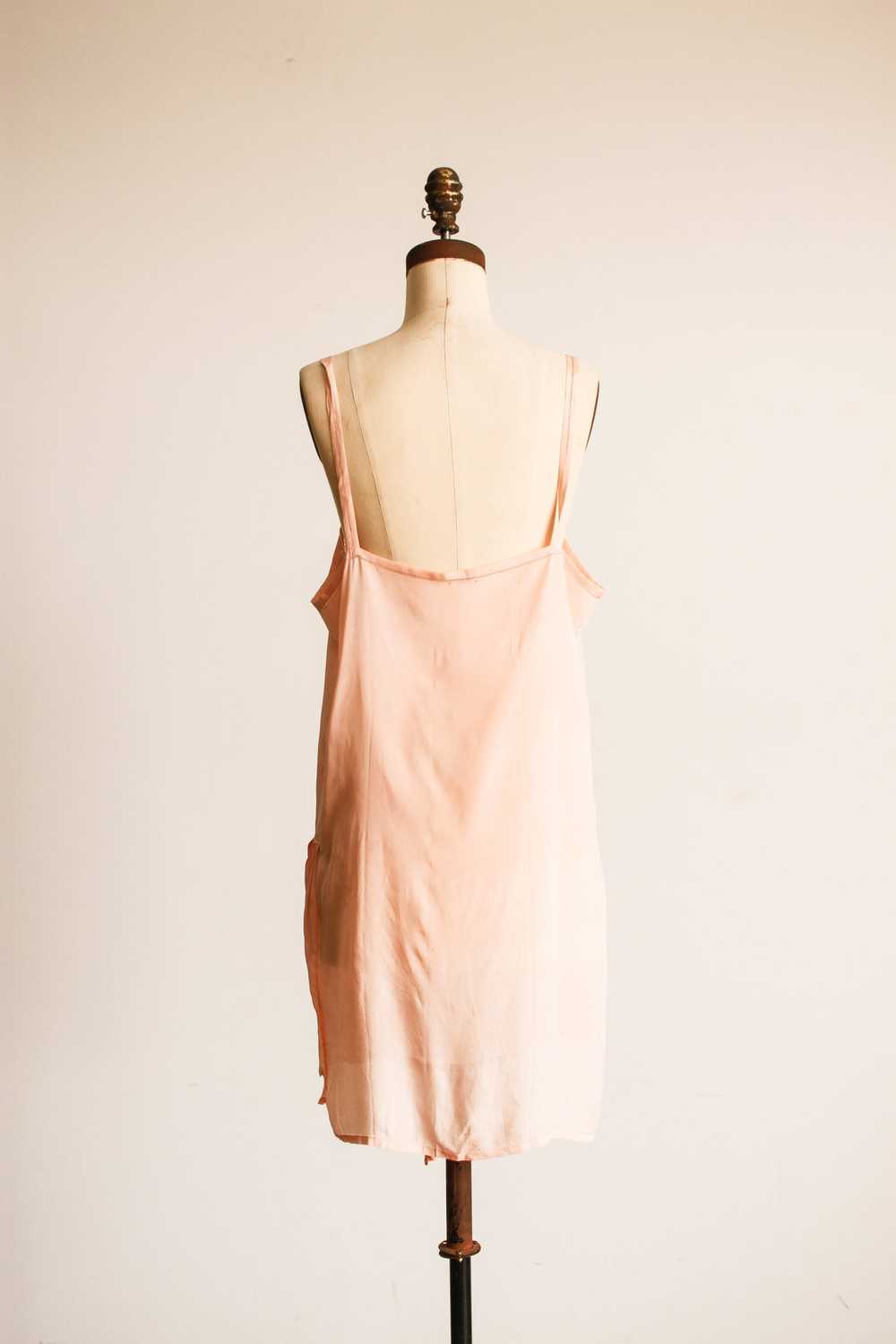 1930s Blush Silk Embroidered Chemise Step-In - image 6