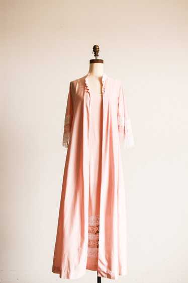 1970s Dior Blush Pink Peignoir Set