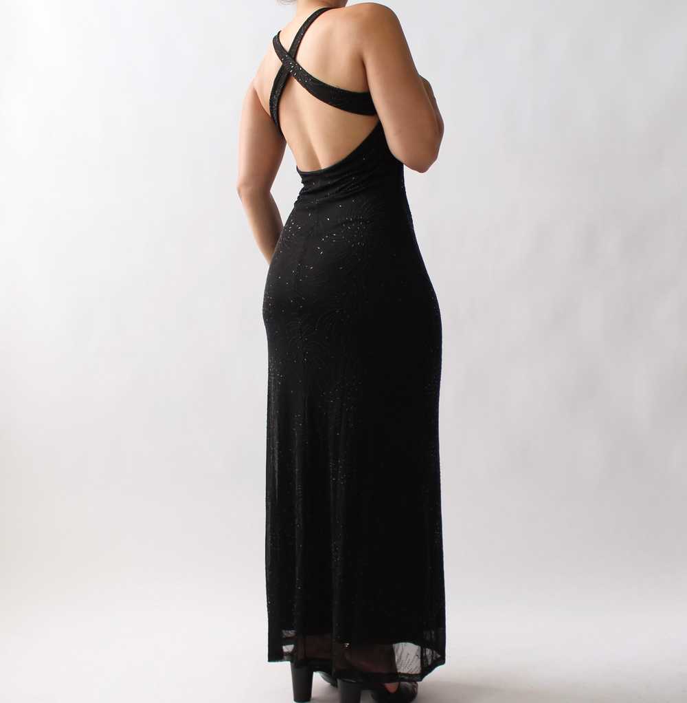 90s Low Back Embellished Dress - image 1