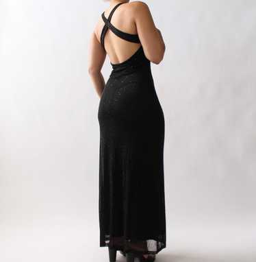 90s Low Back Embellished Dress - image 1