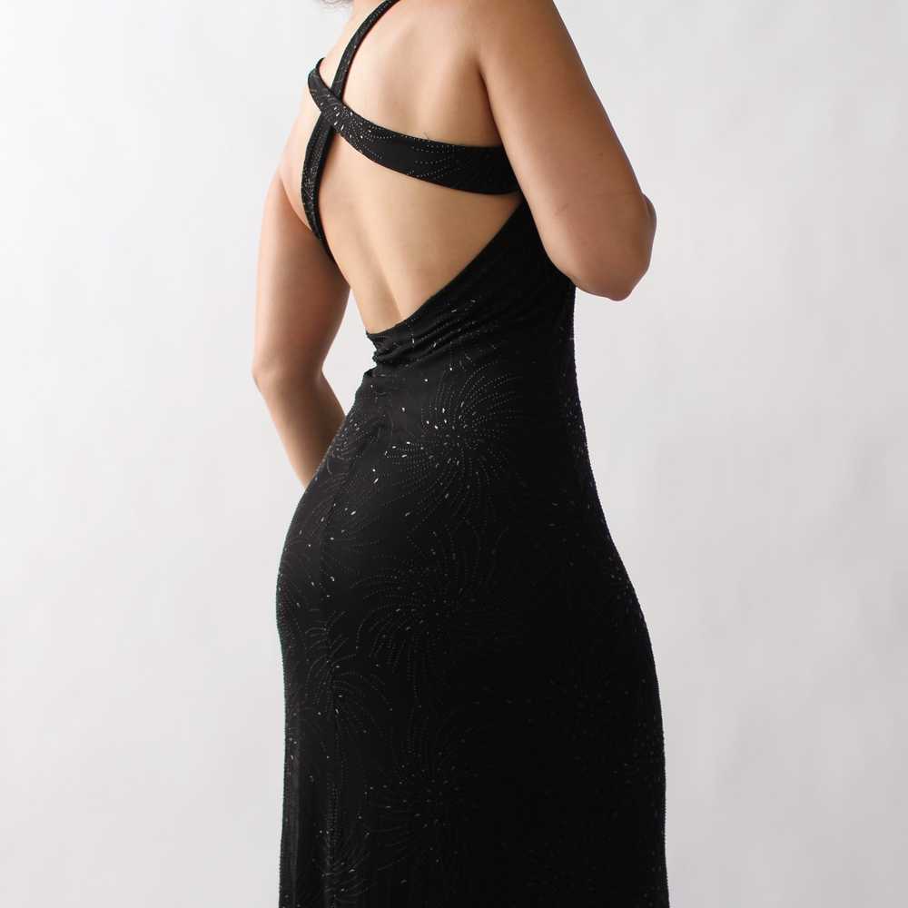 90s Low Back Embellished Dress - image 4