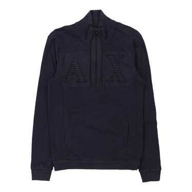 Armani Exchange 1/4 Zip - Small Navy Cotton Blend - image 1