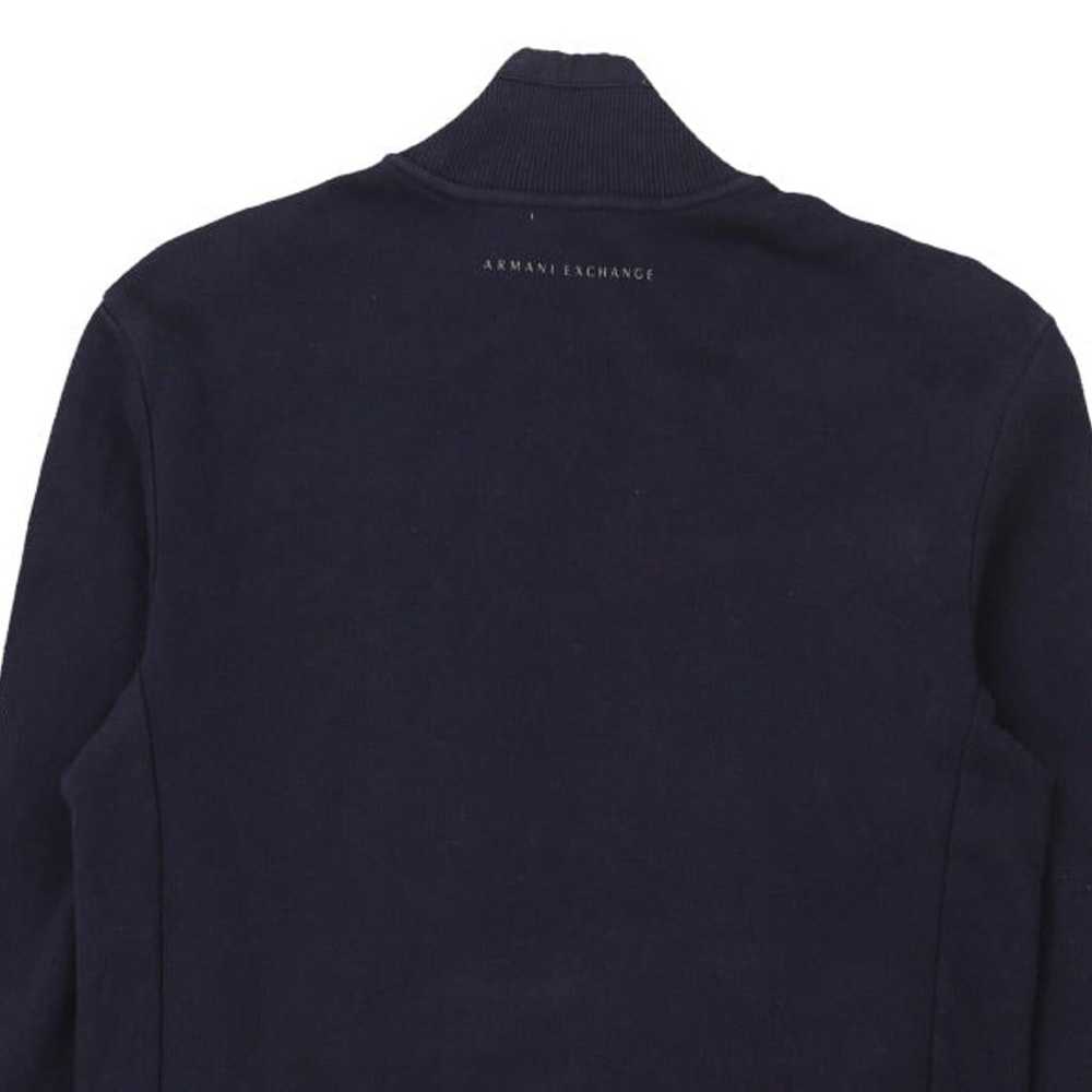 Armani Exchange 1/4 Zip - Small Navy Cotton Blend - image 5