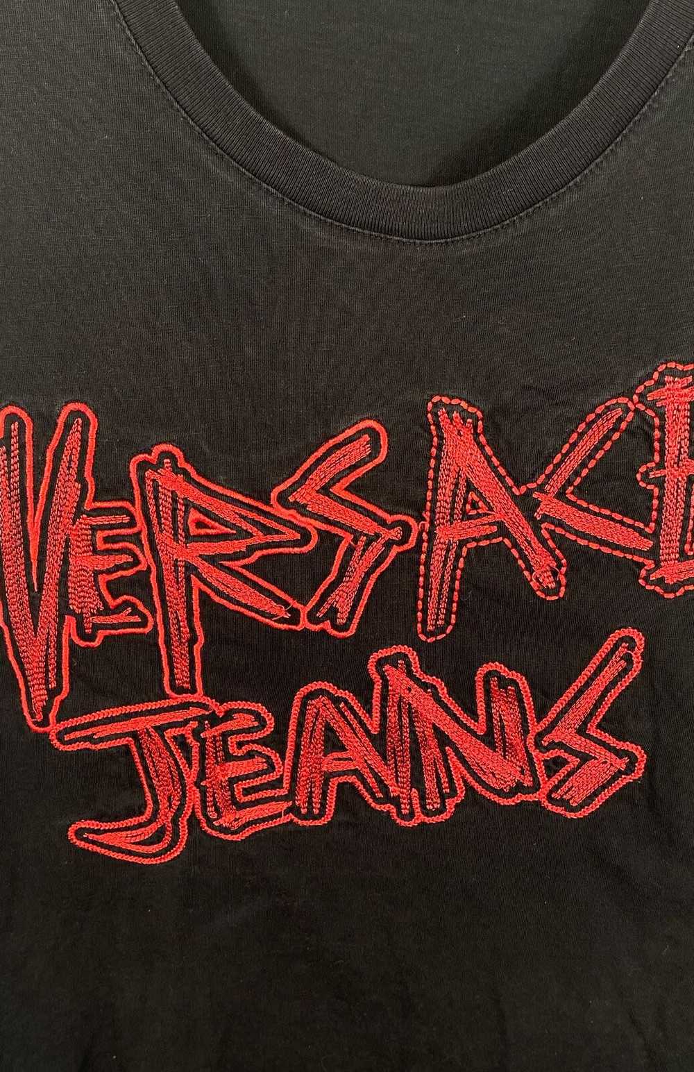 Versace Jeans Men Black Logo Print T Shirt M - image 4