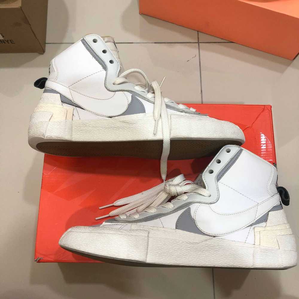 Nike sacai x Blazer Mid White Grey - image 1