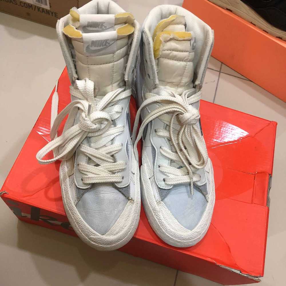 Nike sacai x Blazer Mid White Grey - image 3