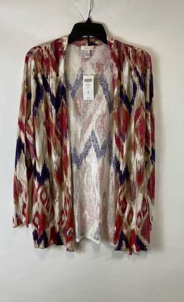 NWT Chico's Womens Multicolor Abstract Darla Open 