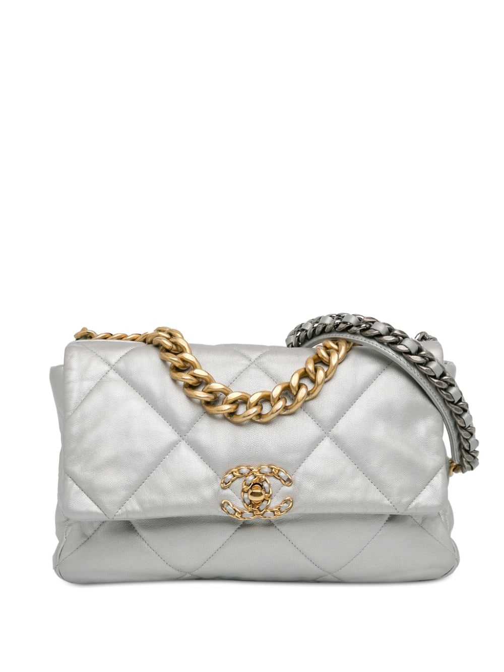 CHANEL Pre-Owned 2020 Large Metallic Lambskin 19 … - image 1