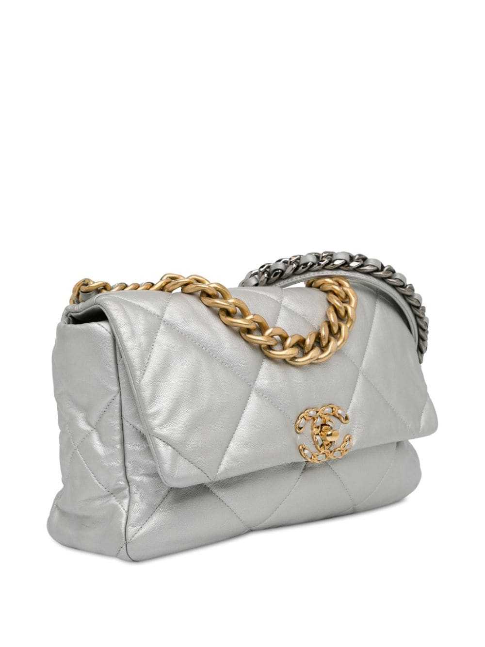 CHANEL Pre-Owned 2020 Large Metallic Lambskin 19 … - image 3